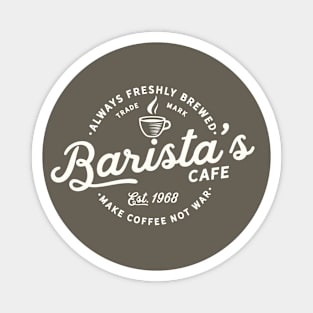 Vintage Barista Logo Magnet